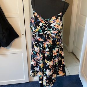 Floral adjustable strap dress